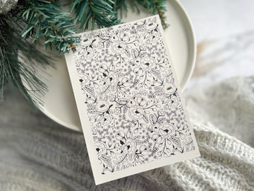1 Sheet, Approx 13x90cm, Christmas Print Water Decal Image Transfer for Polymer Clay / Ceramics